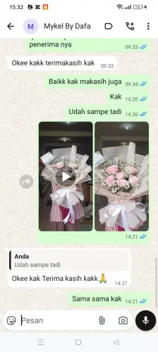 Testimonial Buket Bunga kawasan industri tuban